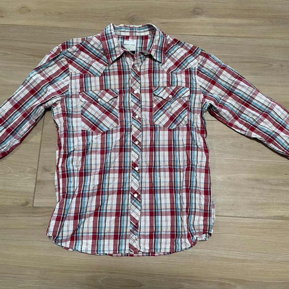 AG Adriano Goldschmied Western Style Shirt, Size L